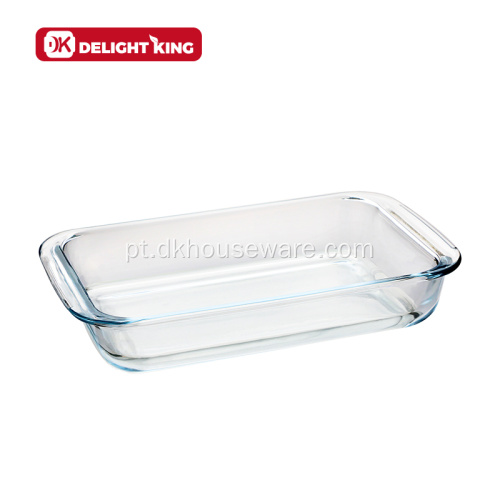 Forno quadrado retangular pratos de cozimento de vidro seguro